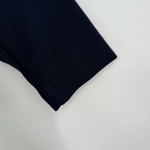 Chicos women Blazer jacket navy blue military Size 1 (M) Rayon gold buttons - Picture 5 of 8